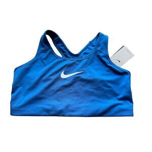 Nike Swoosh 1X Women's Blue Padded Dri-FIT Racerback Sports Bra Medium Support
